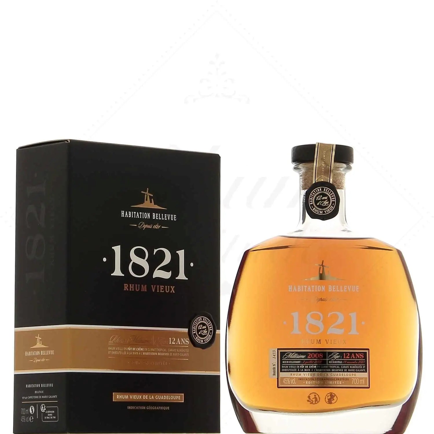 Sample Bellevue Rhum Vieux 1821 2008 12yr 45% 3cl