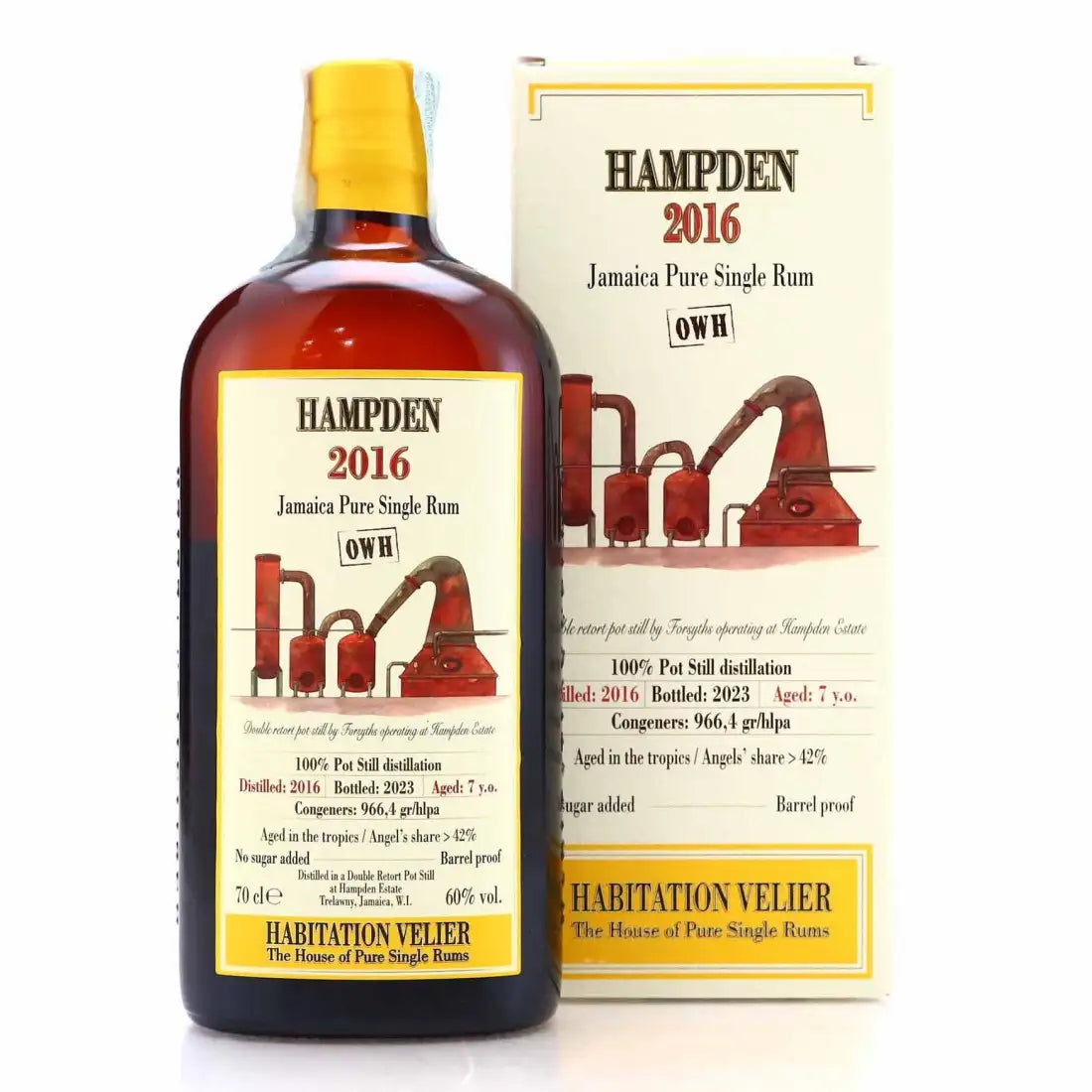 Sample Habitation Velier Hampden 2016 OWH 7yr 60% 3cl