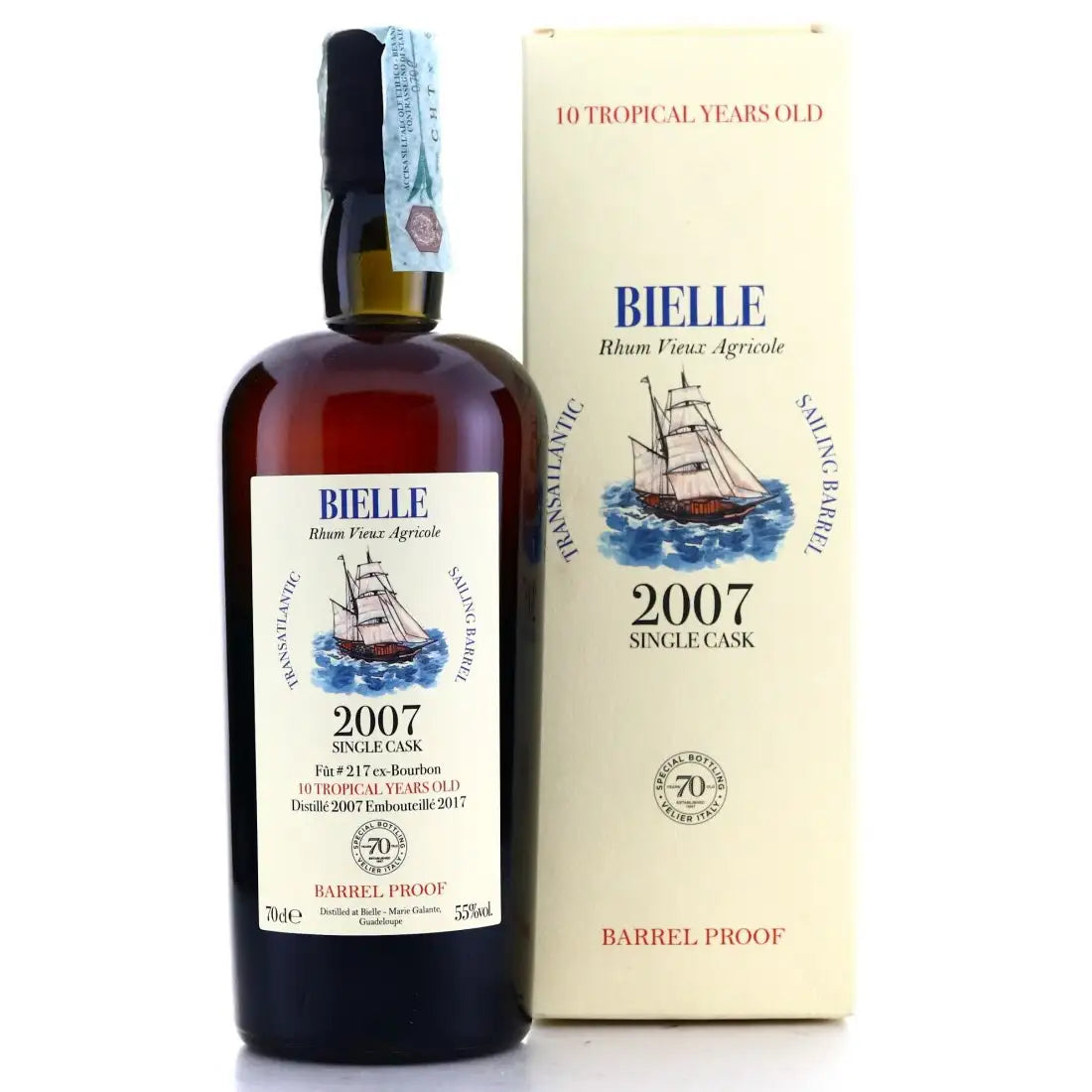 Bielle 2007 Velier 10yo Single Cask #217 Velier 70th Anniversary