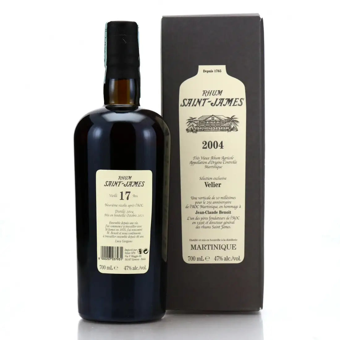 Sample Velier Saint James 2004 Sélection exclusive Velier 17yr 47% 3cl