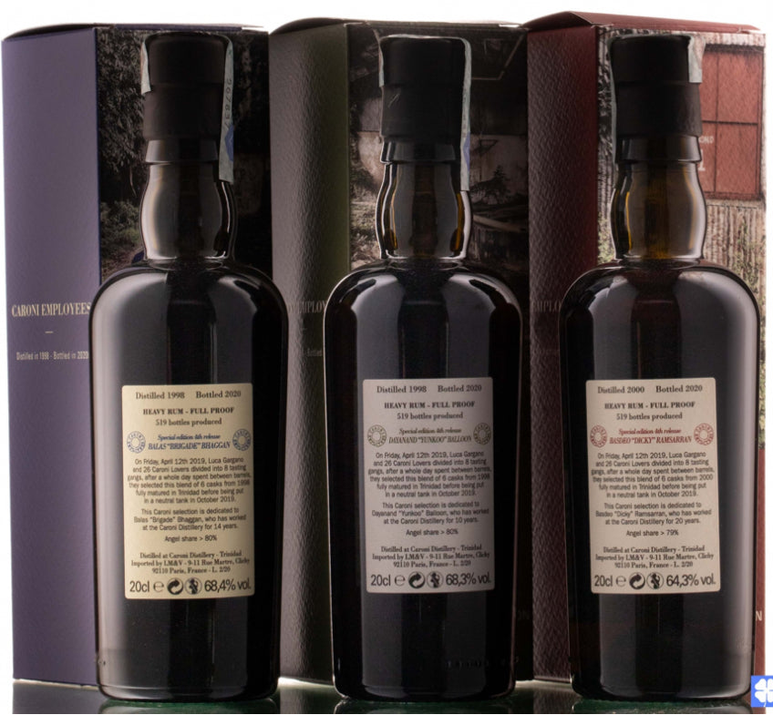 Caroni Velier Employees 4rd release Coffret 3X20cl