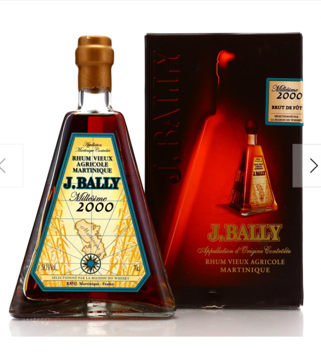 Sample J. Bally 2000 Brut de Fut Pyramide LMDW 58,1% 17yo 3cl
