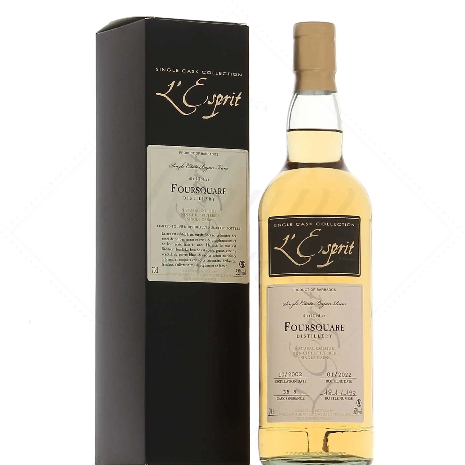 Sample Whisky & Rum Foursquare 2002 L’Esprit 19yr 52% 3cl