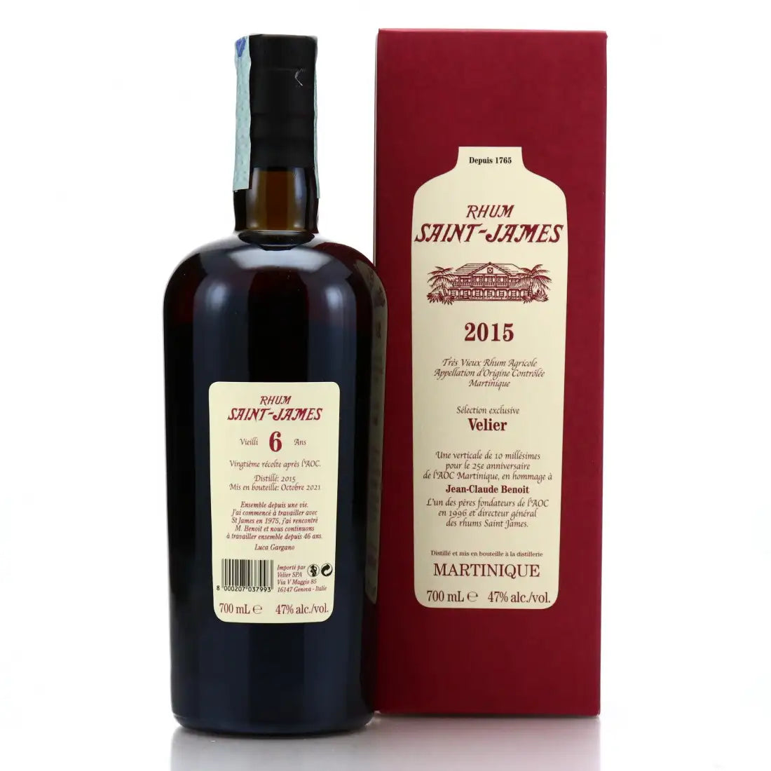 Sample Velier Saint James 2015 Sélection exclusive Velier 6yr 47% 3cl