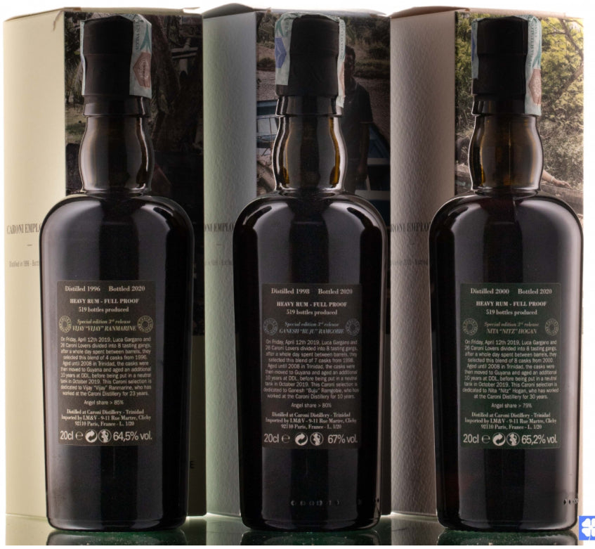 Caroni Velier Employees 3rd release Coffret 3X20cl