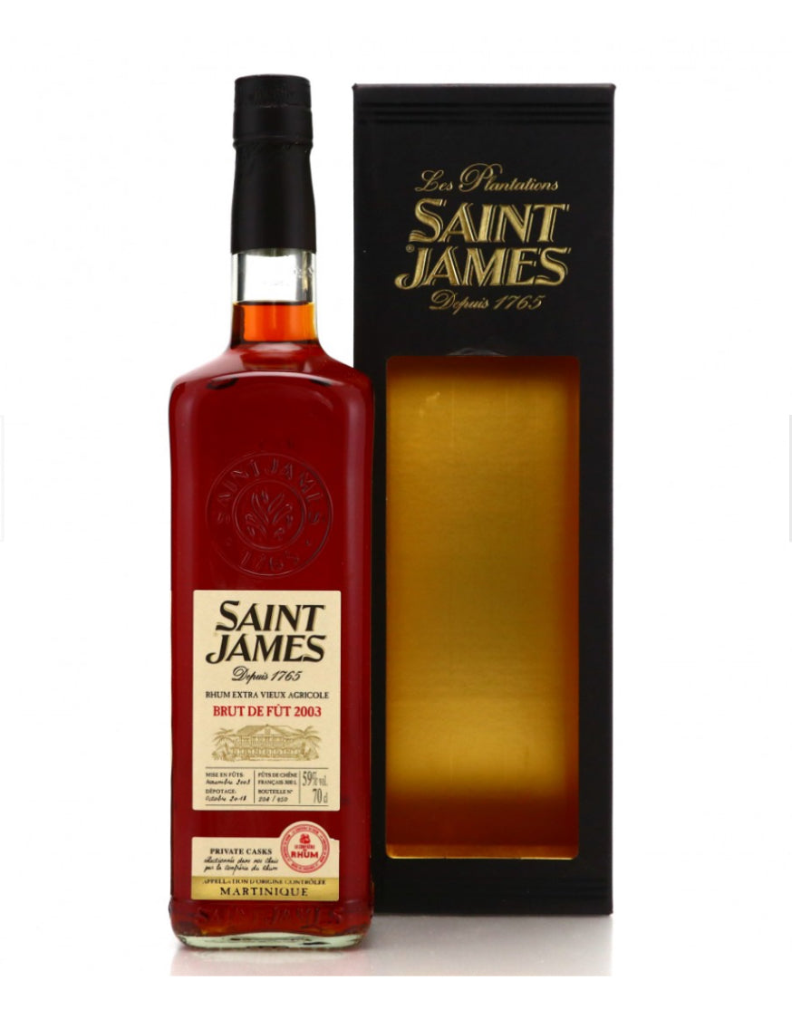 Saint James 2003 Brut de Fut La Confrerie du Rhum 59%