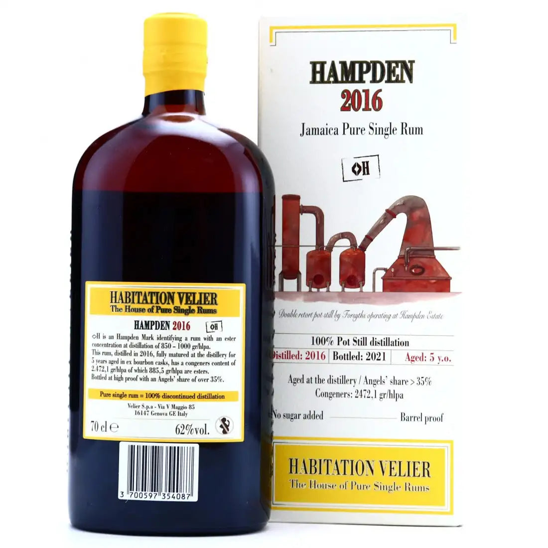 Sample Habitation Velier Hampden 2016 <>H 5yr 62% 2cl