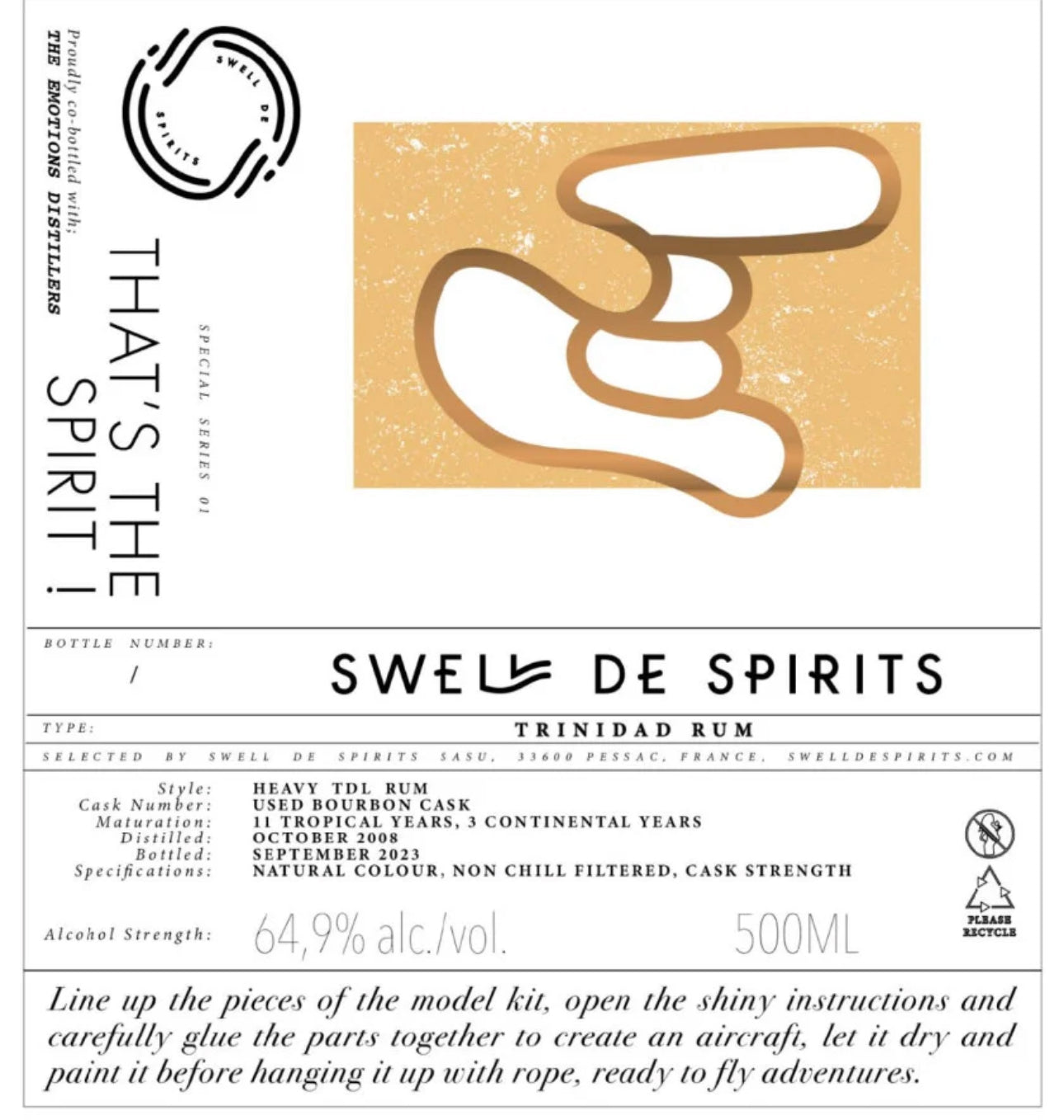 Swell de Spirits That's the Spirit #4 Heavy TDL Rum 2008 63,7%