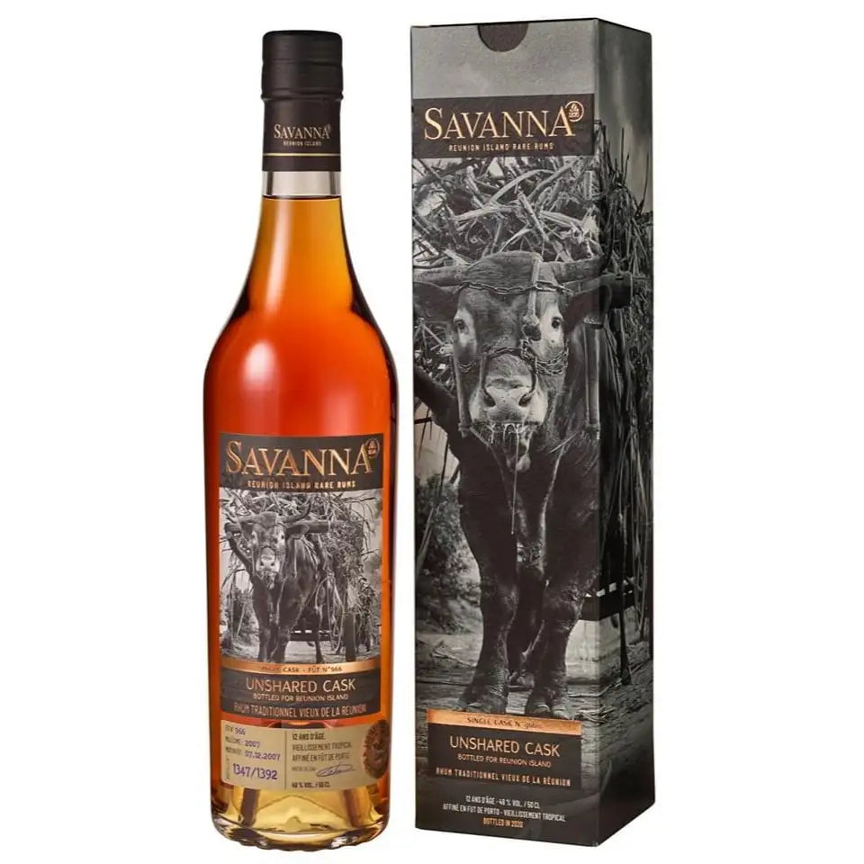 Sample Savanna 2007 Unshared Cask for Reunion Island 12yr 48% 3cl