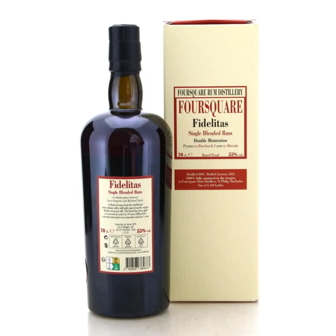 Sample Velier Foursquare 2004 Fidelitas 20yr 55% 3cl