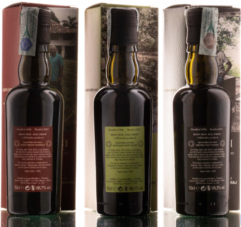 Caroni Employees 5th release 3X10cl Velier VSGB (Velier Small Great Bottles)