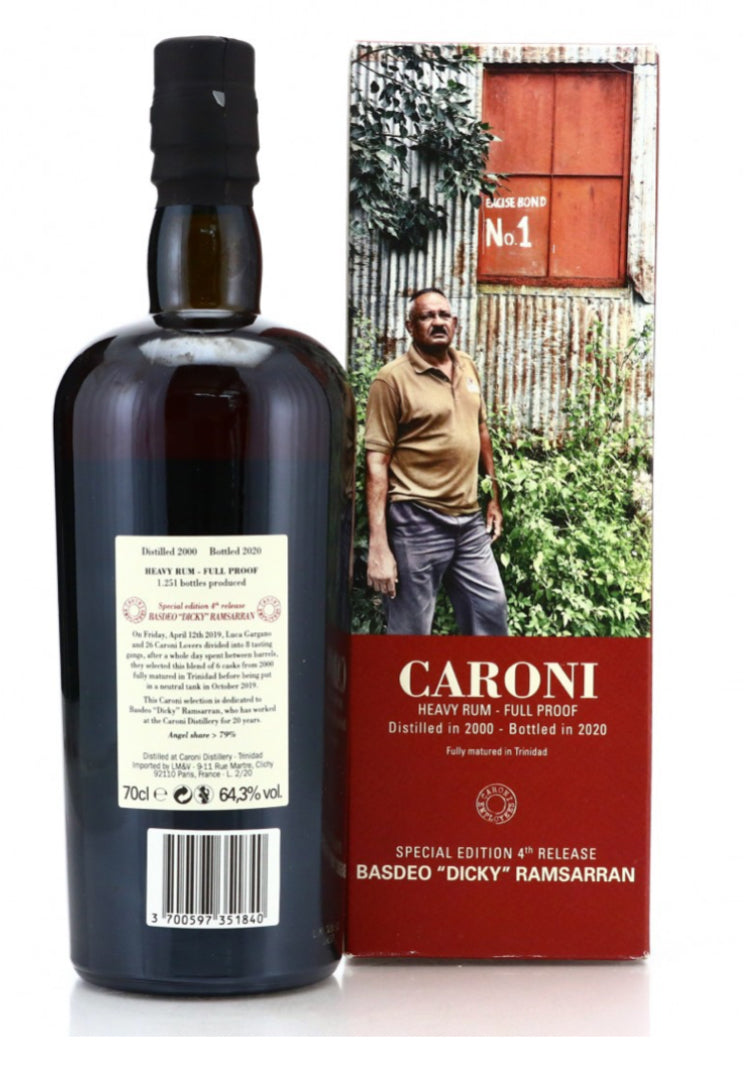 Caroni 2000/2020 20yo 64,3% Employees 4th Release Basdeo “Dicky” Ramsarran