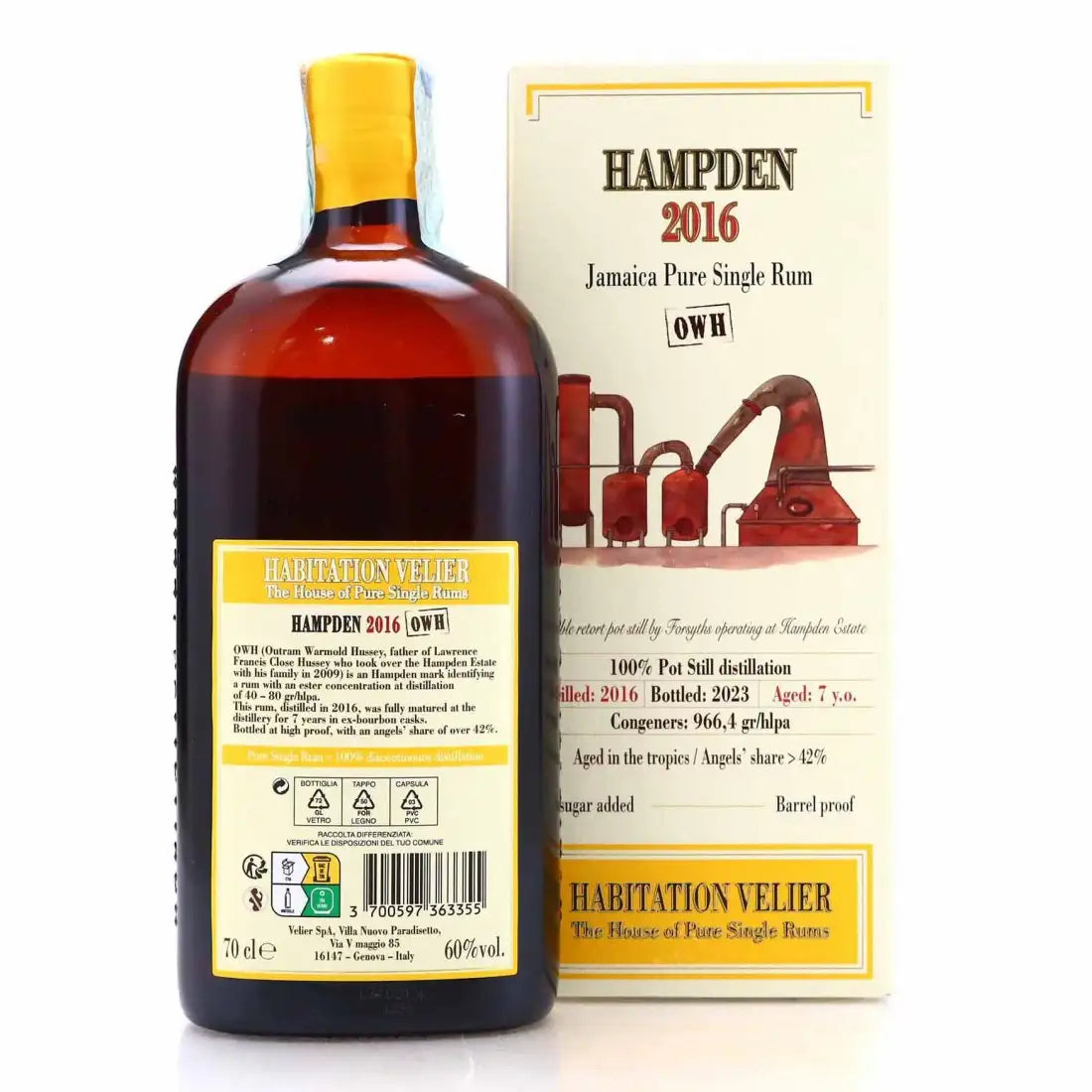 Sample Habitation Velier Hampden 2016 OWH 7yr 60% 3cl