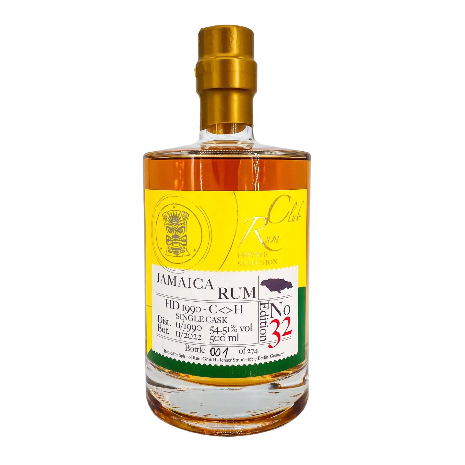 Sample Hampden 1990 Rumclub Private Selection Ed.32 C<>H 32yr 54,51% 3cl