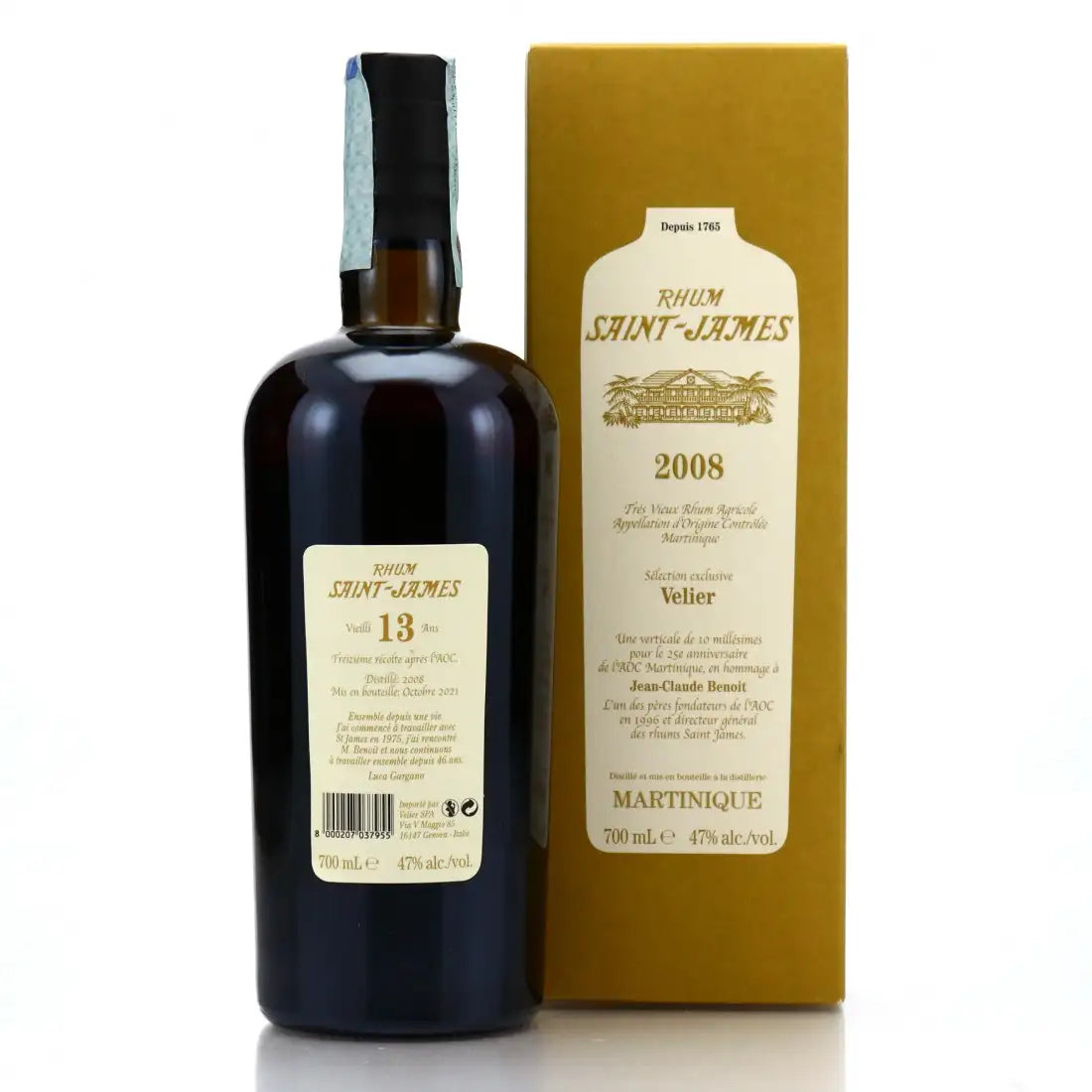 Sample Velier Saint James 2008 Sélection exclusive Velier 13yr 47% 3cl