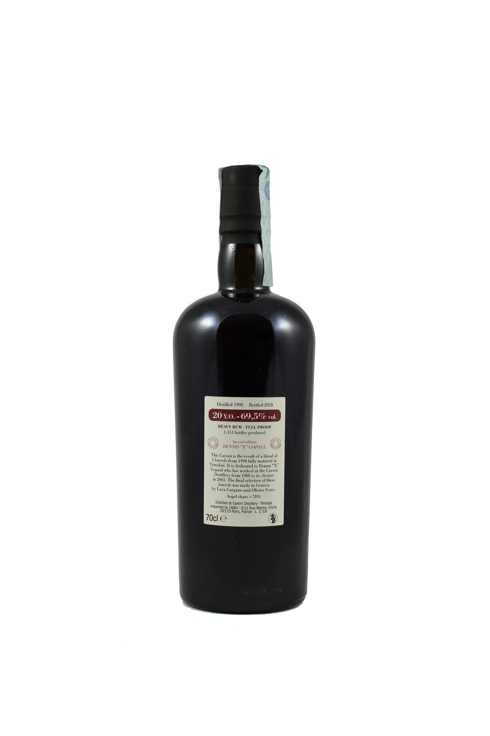 Caroni Employees 1st Release Dennis "X" Gopaul 1998/2018 20yo 69,5%