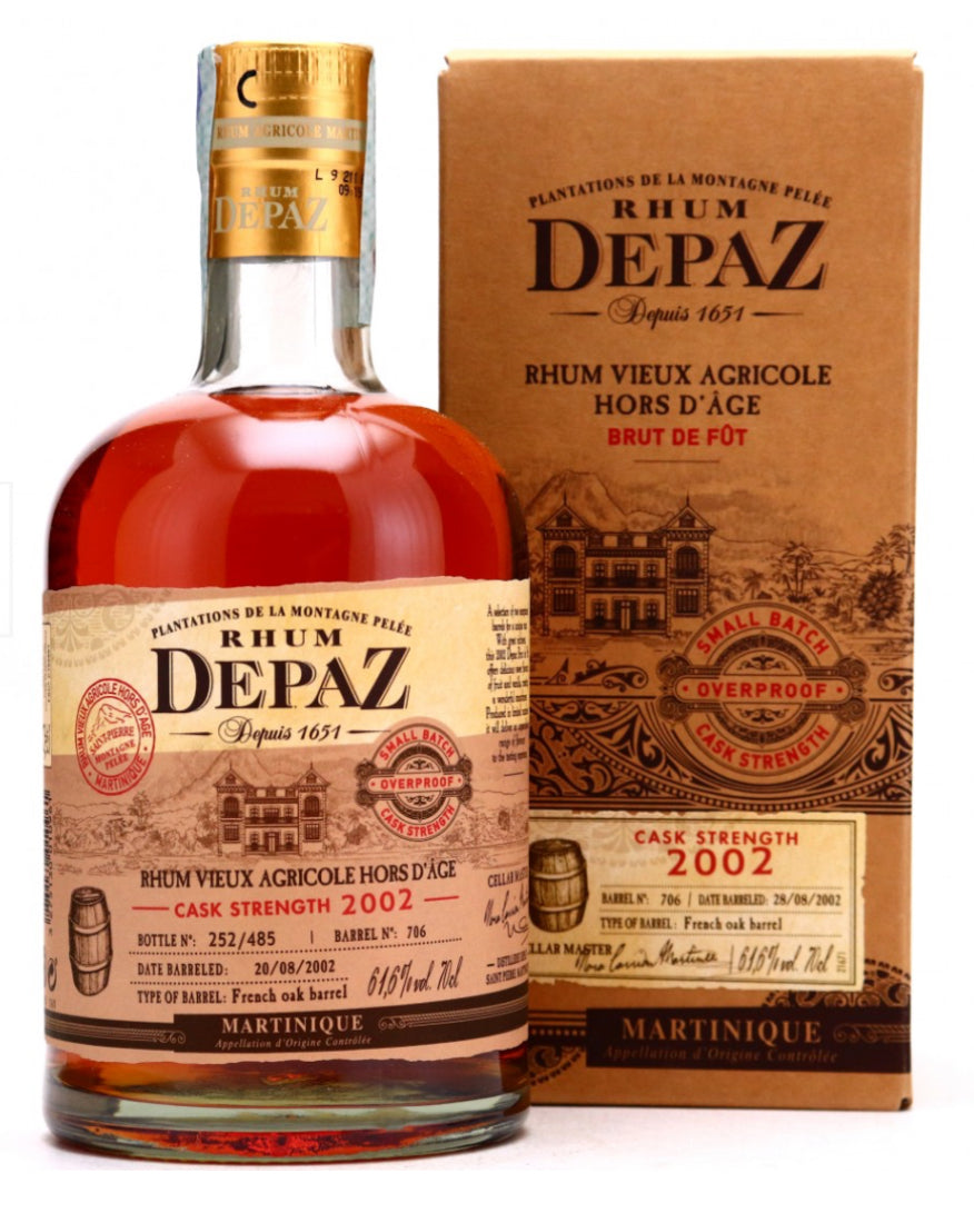 Depaz 2002 Single French Oak Cask 17 Year Old #706 61,6%