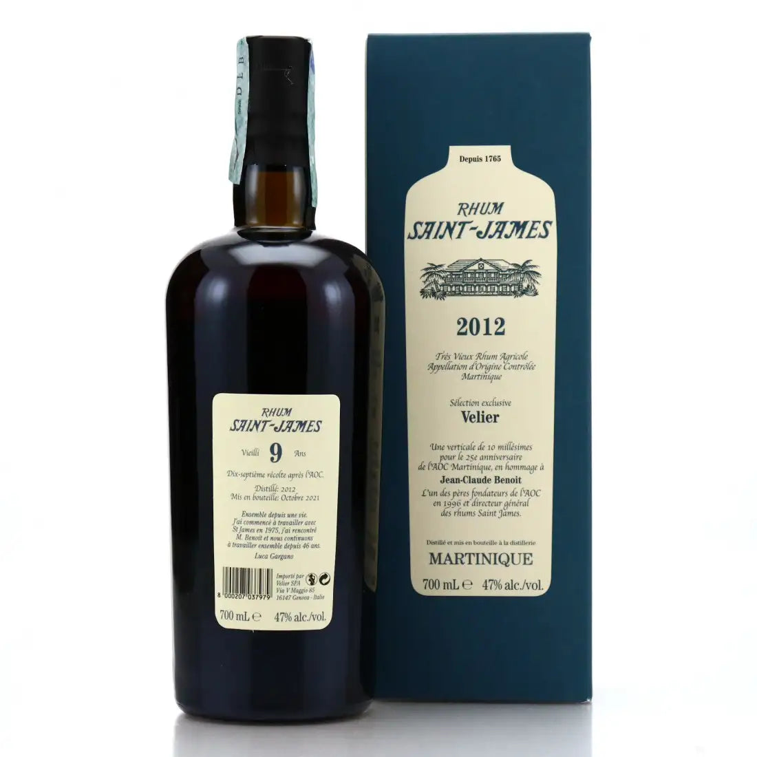 Sample Velier Saint James 2012 Sélection exclusive Velier 9yr 47% 3cl