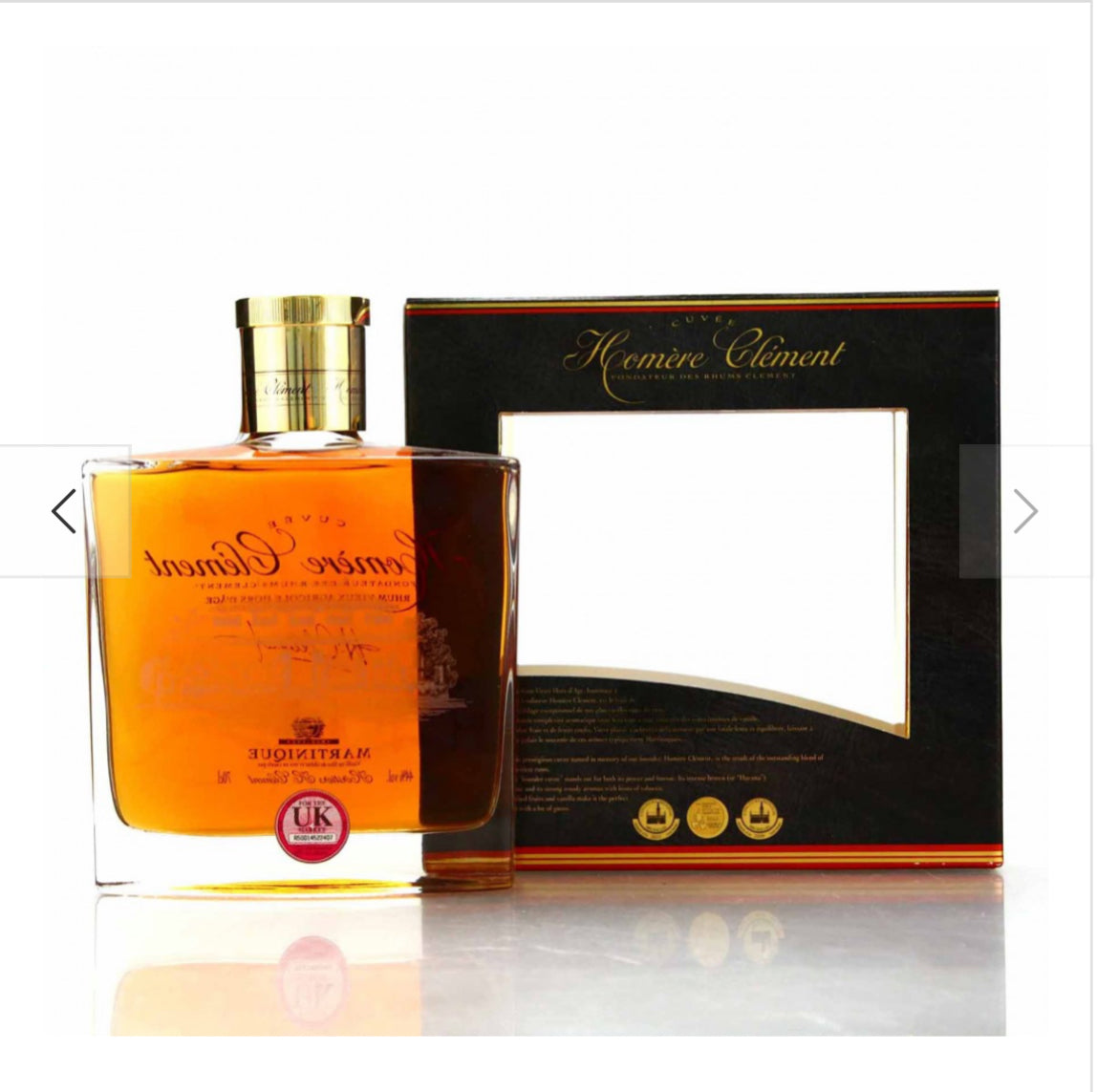 Clément cuvée Homere Rhum Vieux Hors d'Age 44%
