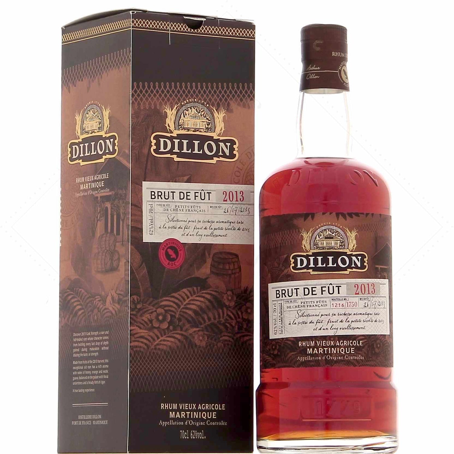 Sample Dillon Brut de fût 2013 9yr 62% 3cl