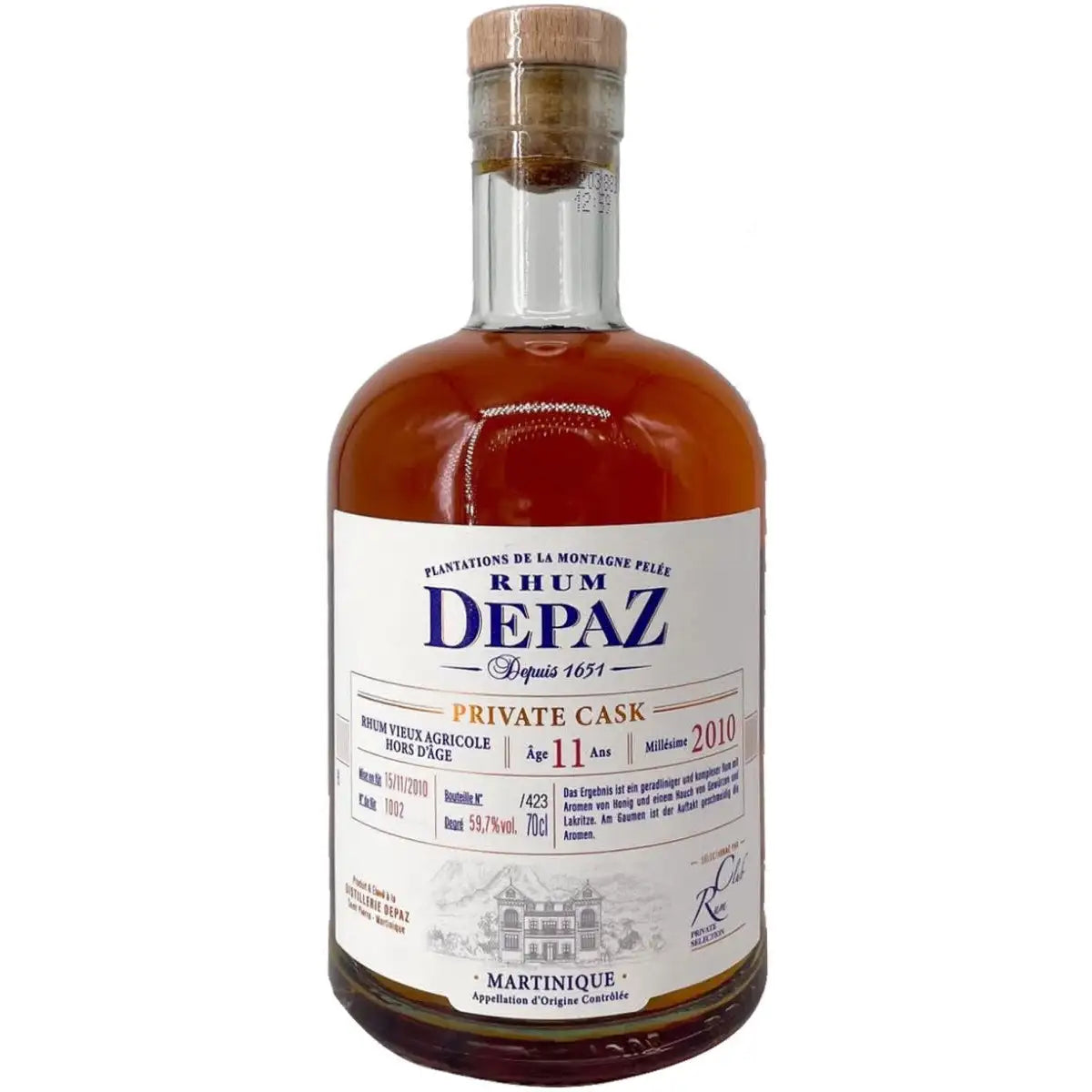 Sample Depaz 2010 Private Cask (Rumclub Private Selection) 11yr 59,7% 3cl