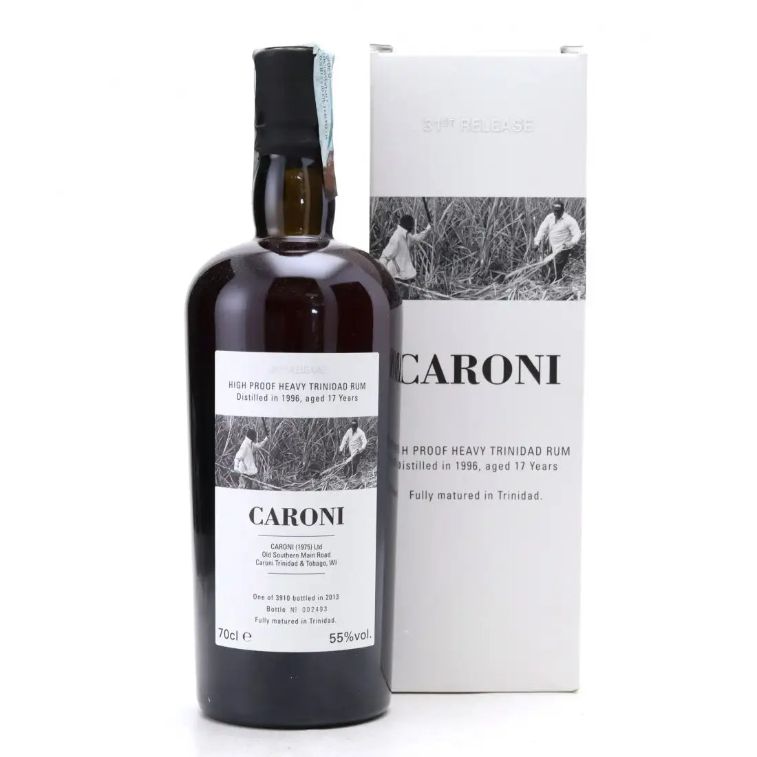 Sample Velier Caroni 1996 17yr 55% 31st Release 3cl