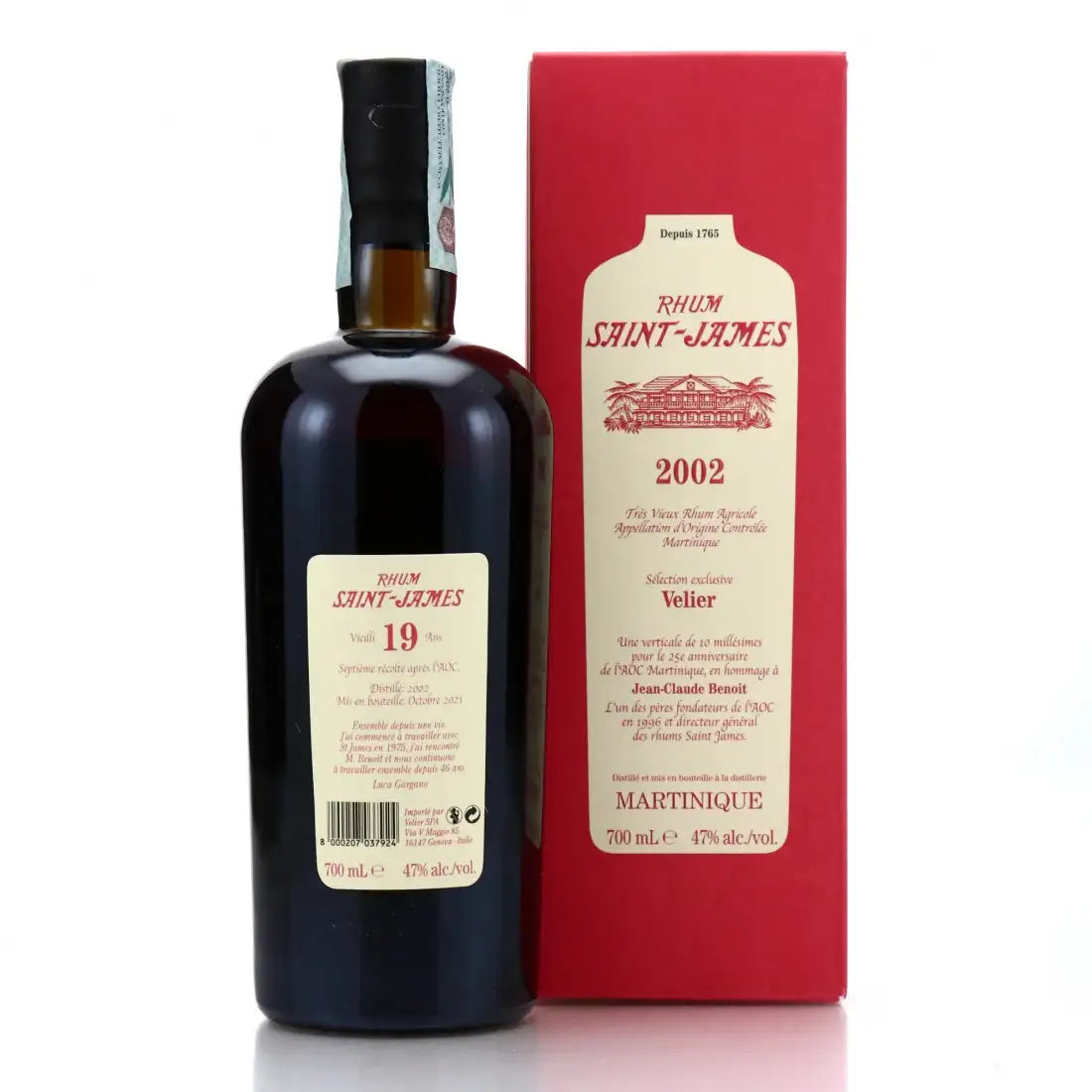 Sample Velier Saint James 2002 Sélection exclusive Velier 19yr 47% 3cl