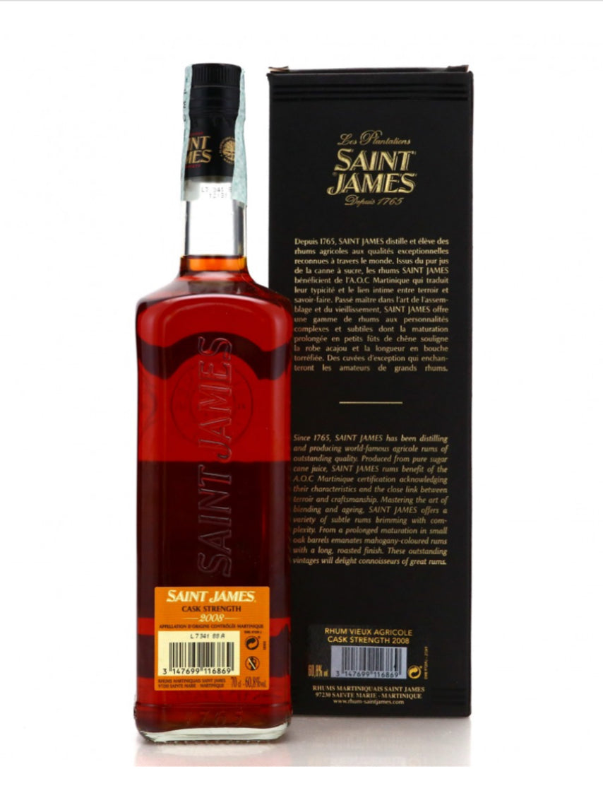 Sample Saint James 2008 Cask Strength Velier 70th Anniversary 9yr 60,8% 3cl