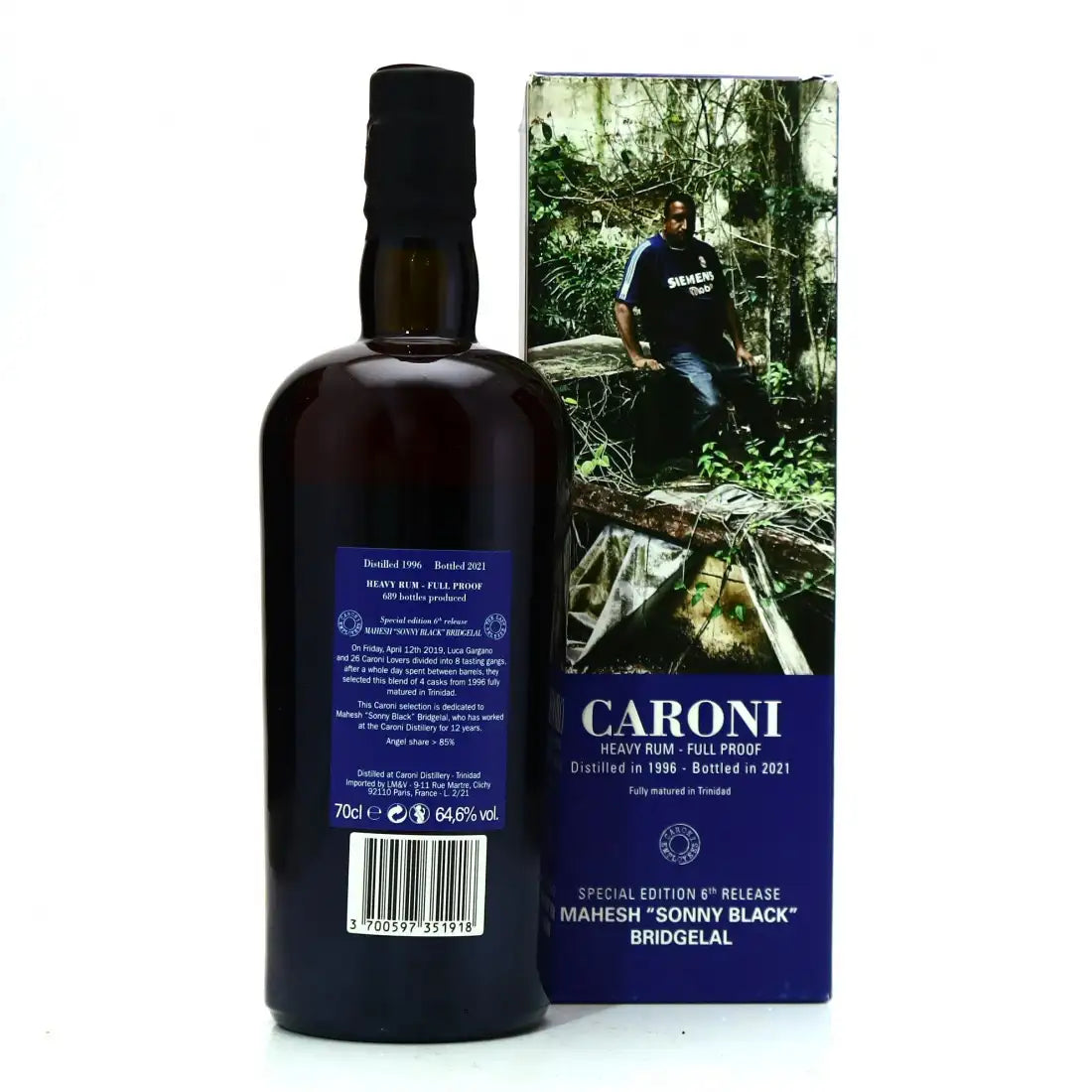 Caroni 1996/2021 25yo 64,6% Employees 6th Release Mahesh “Sonny Black” Bridgelal