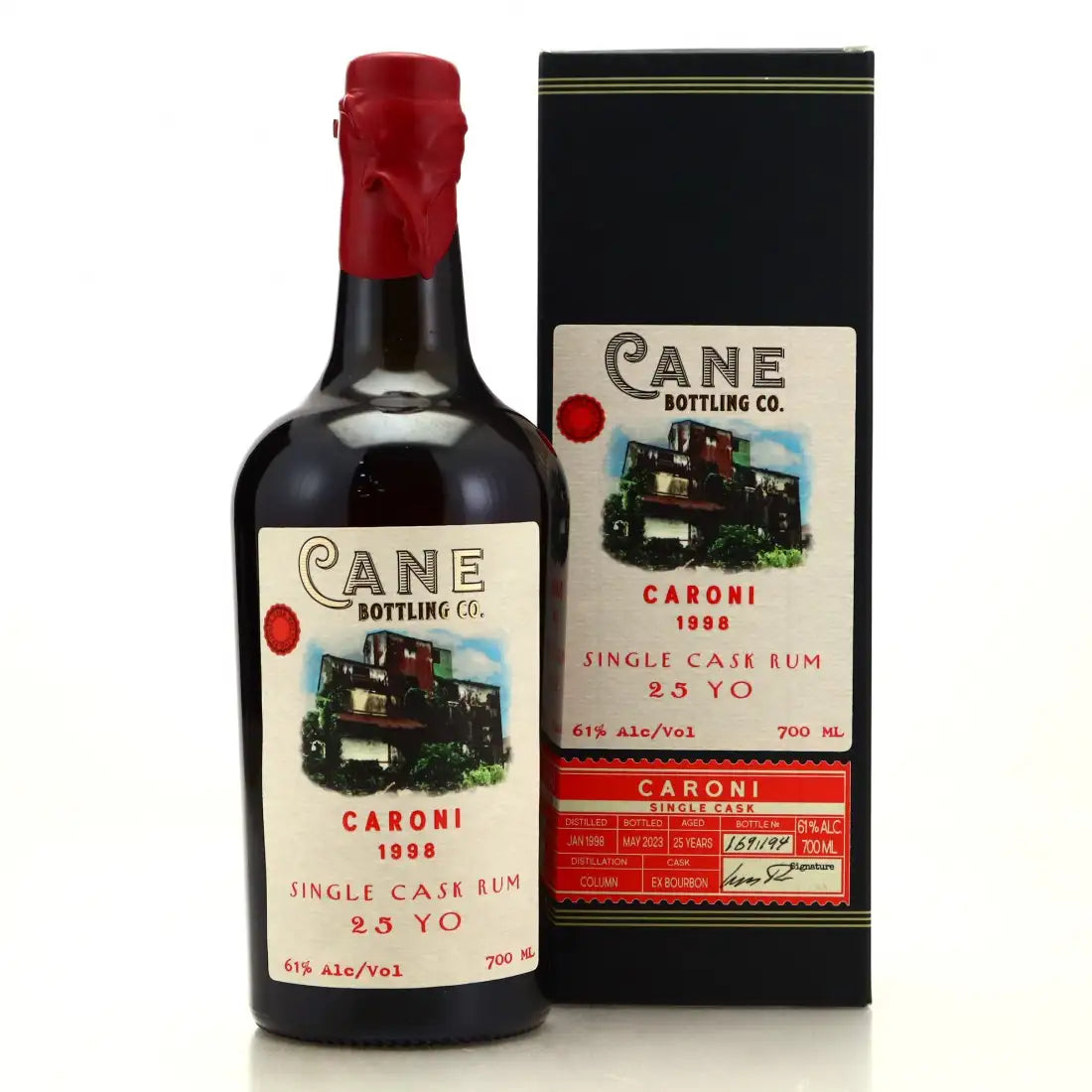 Sample Cane Rum Bottling Company Caroni 1998 Single Cask Rum 25yr 61% 3cl