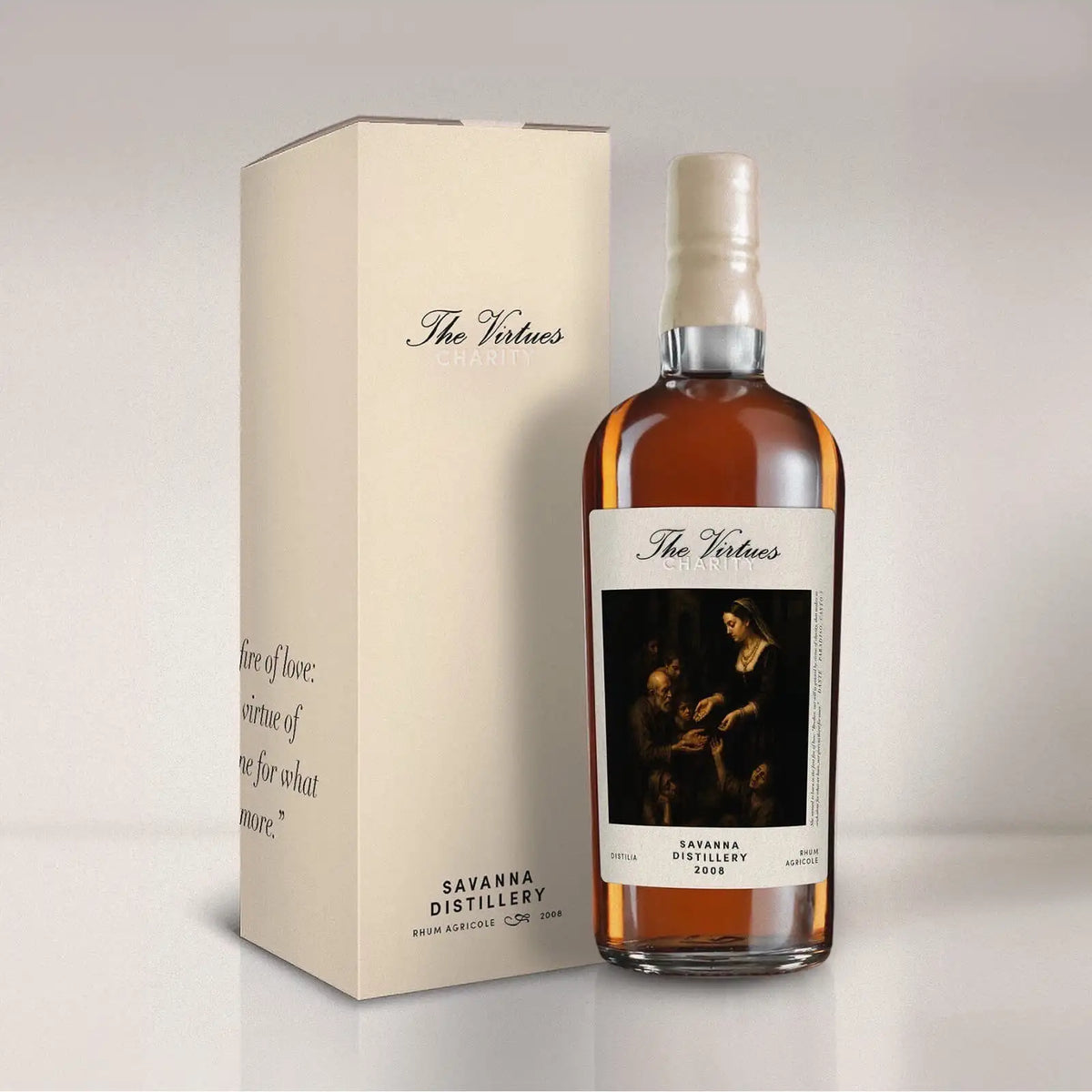 Sample Distilia Savanna 2008 The Virtues Charity by Robert Bauer 15yr 68,3% 3cl