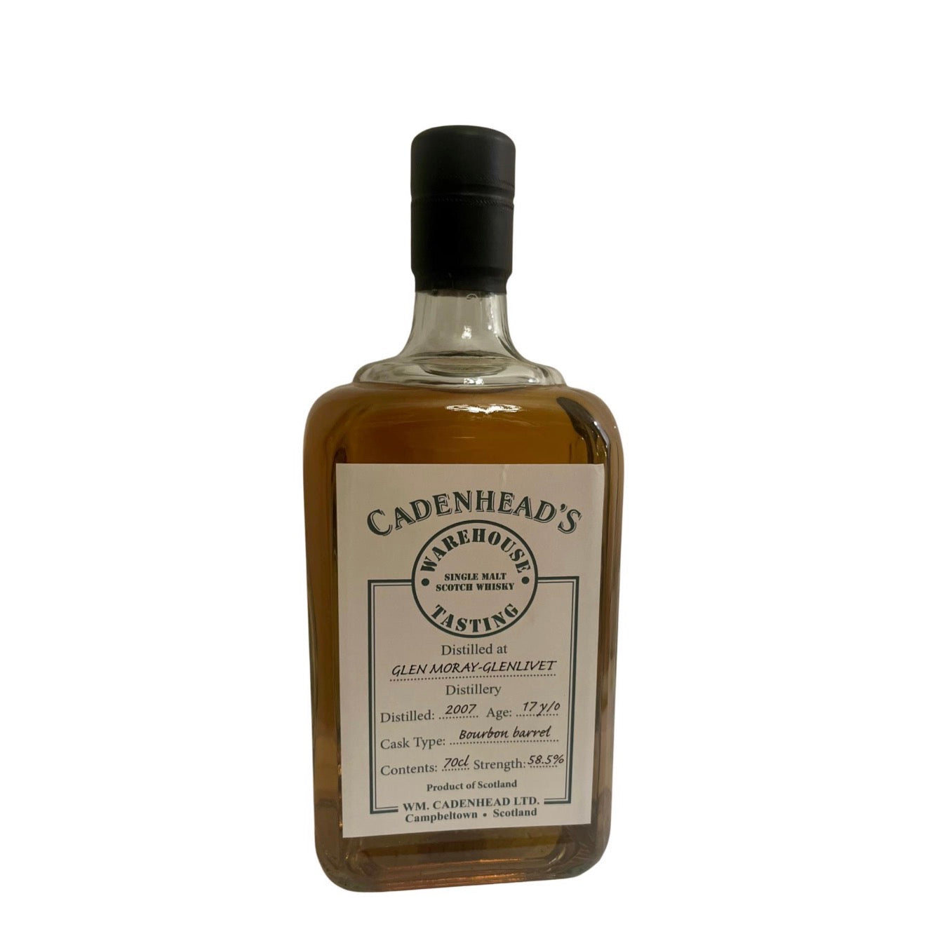 Sample Glen Moray 2007 Cadenhead’s 17yr 58,5% 3cl