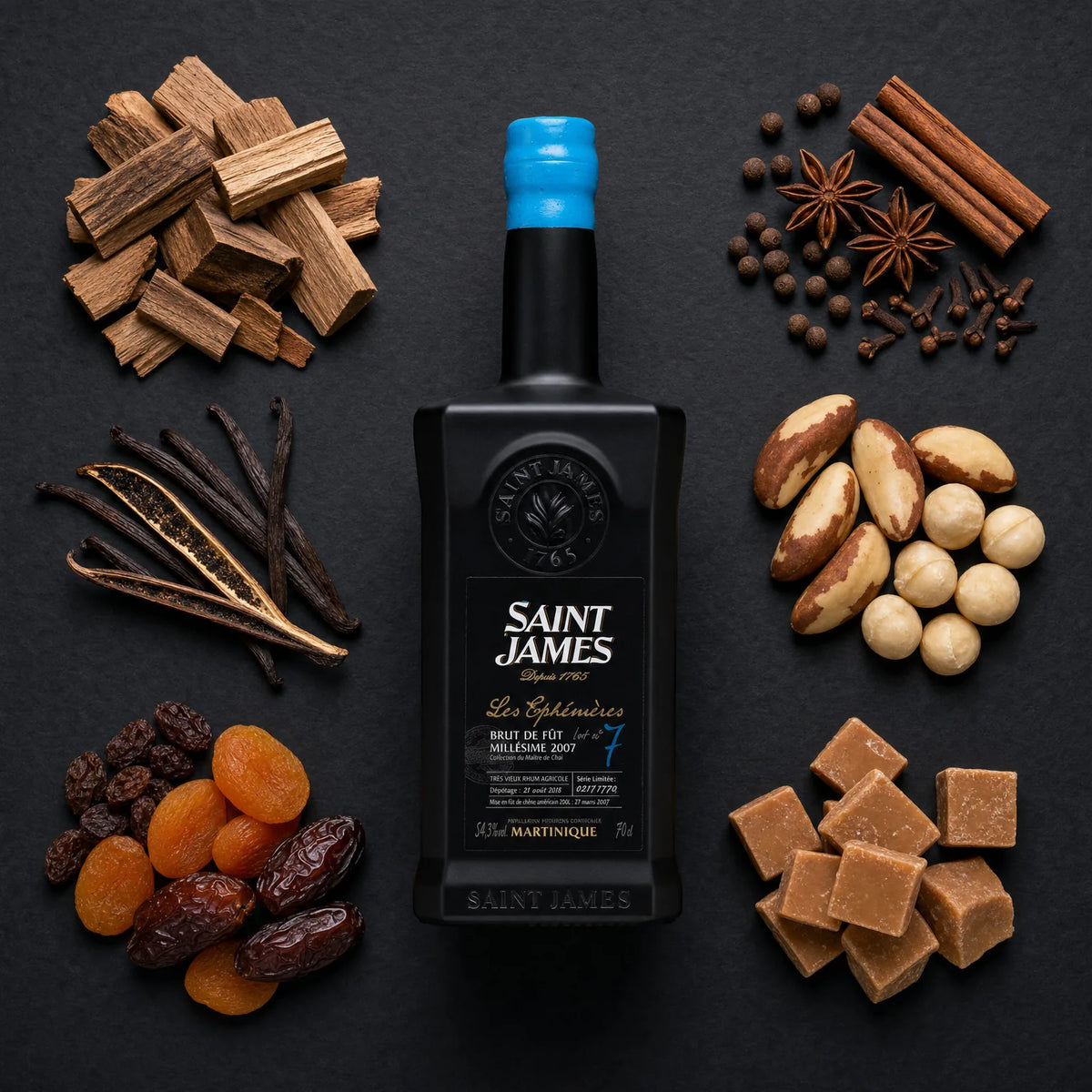 Sample Saint James 2007 Brut de Fut Éphémères no.7 54,3% 3cl