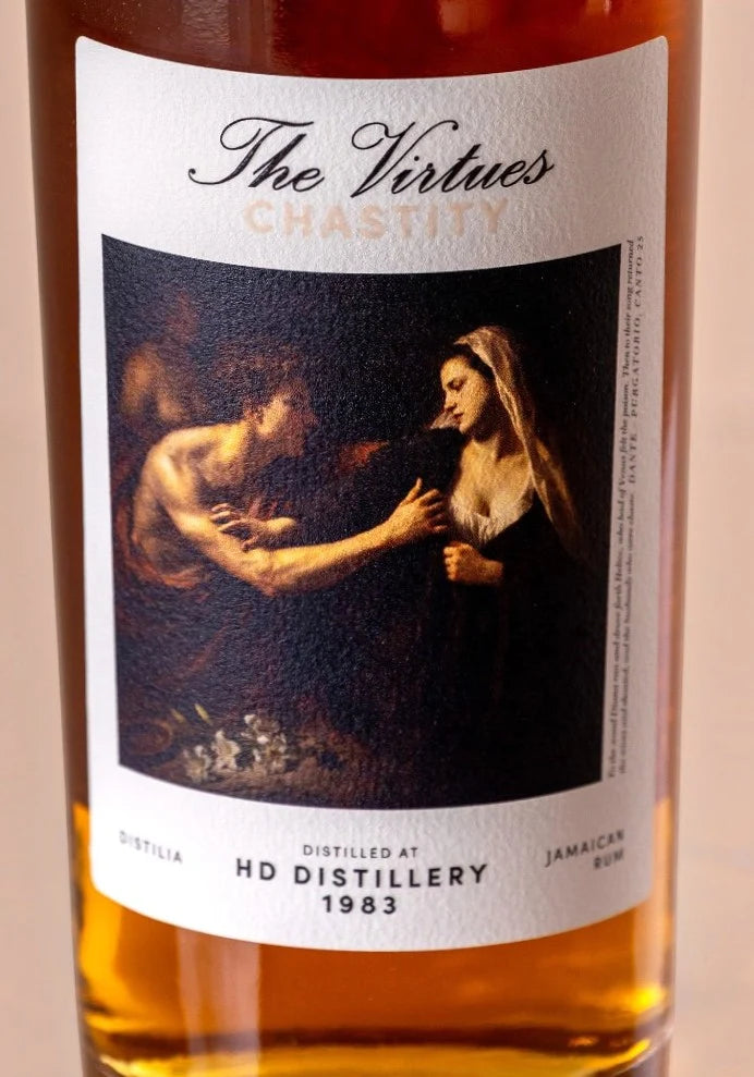 Sample Distilia Hampden 1983 The Virtues Chastity by Robert Bauer C<>H 42yr 48,7% 3cl