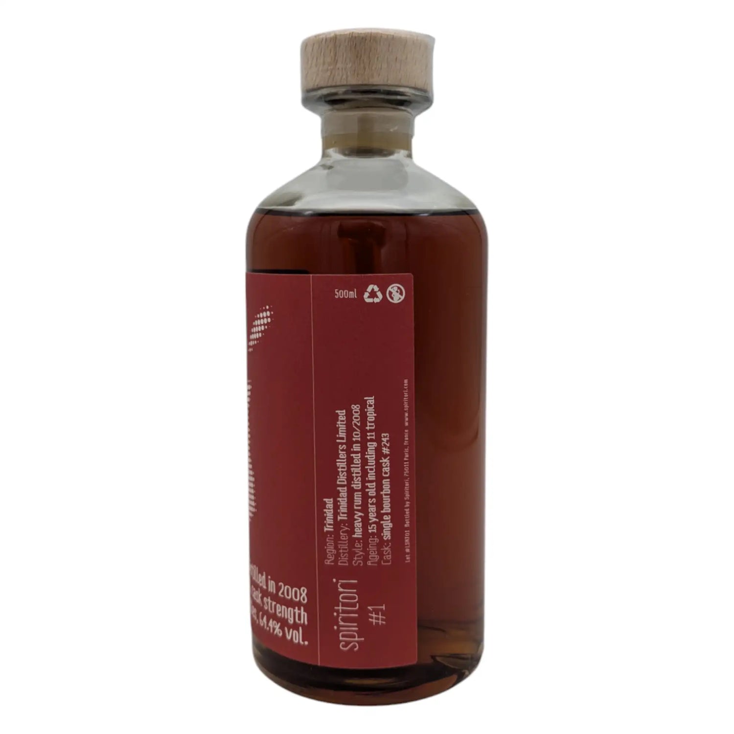 Sample Spiritori T.D.L #1 Trinidad Distillers Limited 2008 15yo 64,4% 3cl