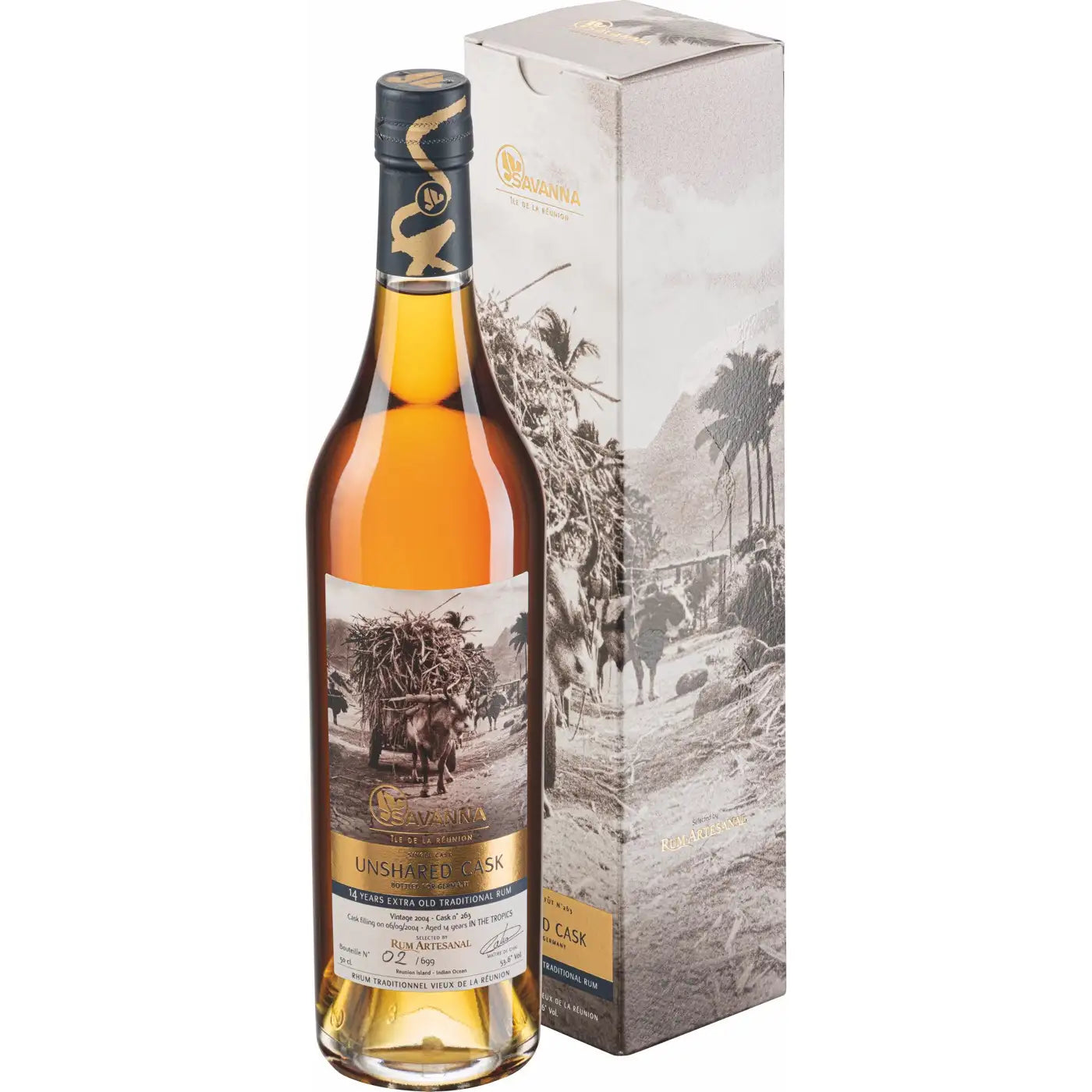 Sample Savanna 2004 RA Unshared Cask for Germany 14yr 53,6% 3cl
