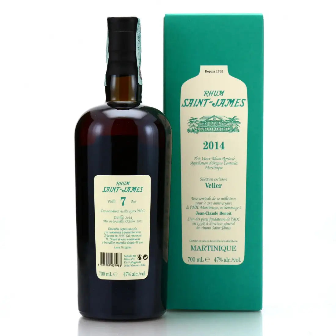 Sample Velier Saint James 2014 Sélection exclusive Velier 7yr 47% 3cl