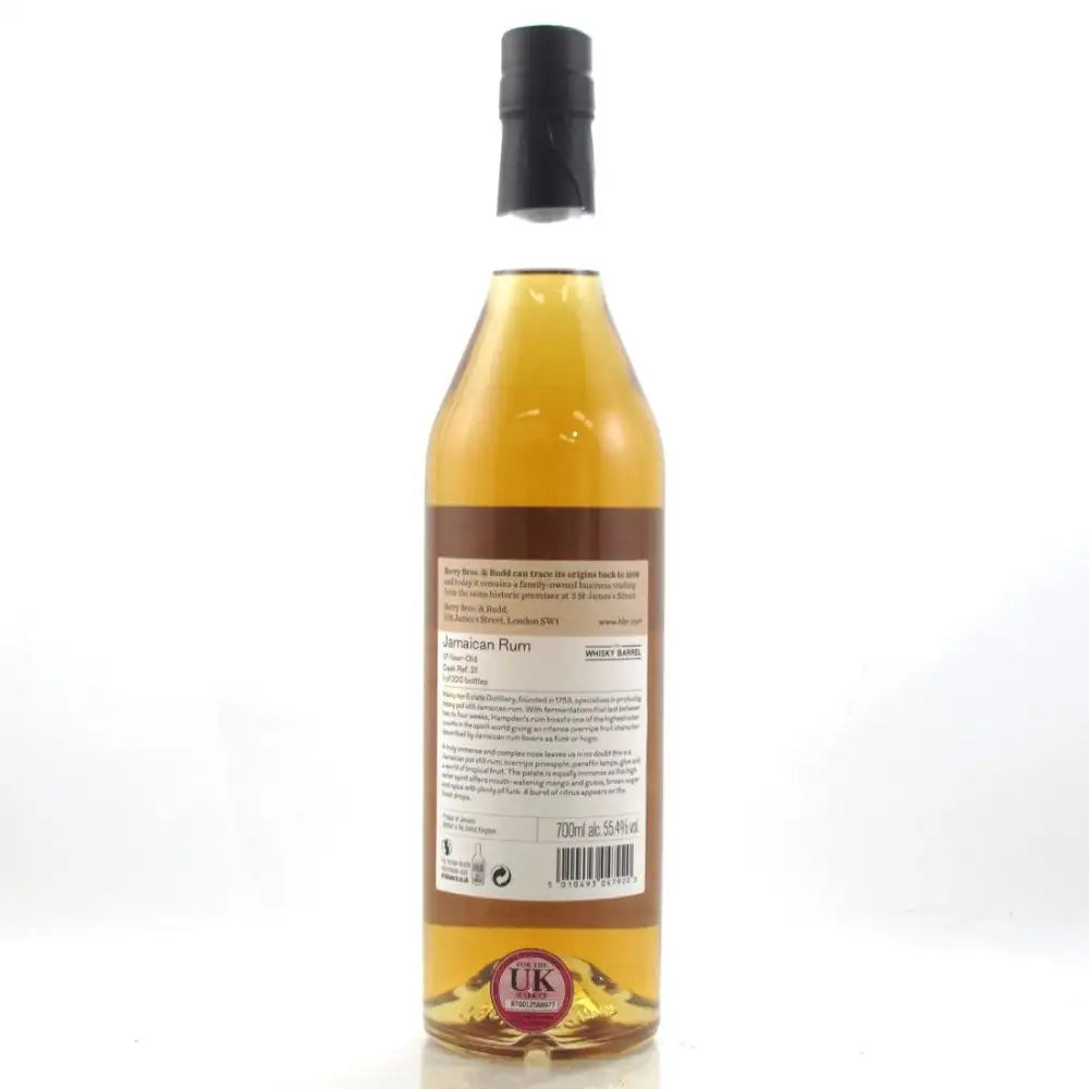 Sample Berry Bros & Rudd Hampden 2000 Jamaican Rum (The Whisky Barrel) 17yr 55,4% 3cl