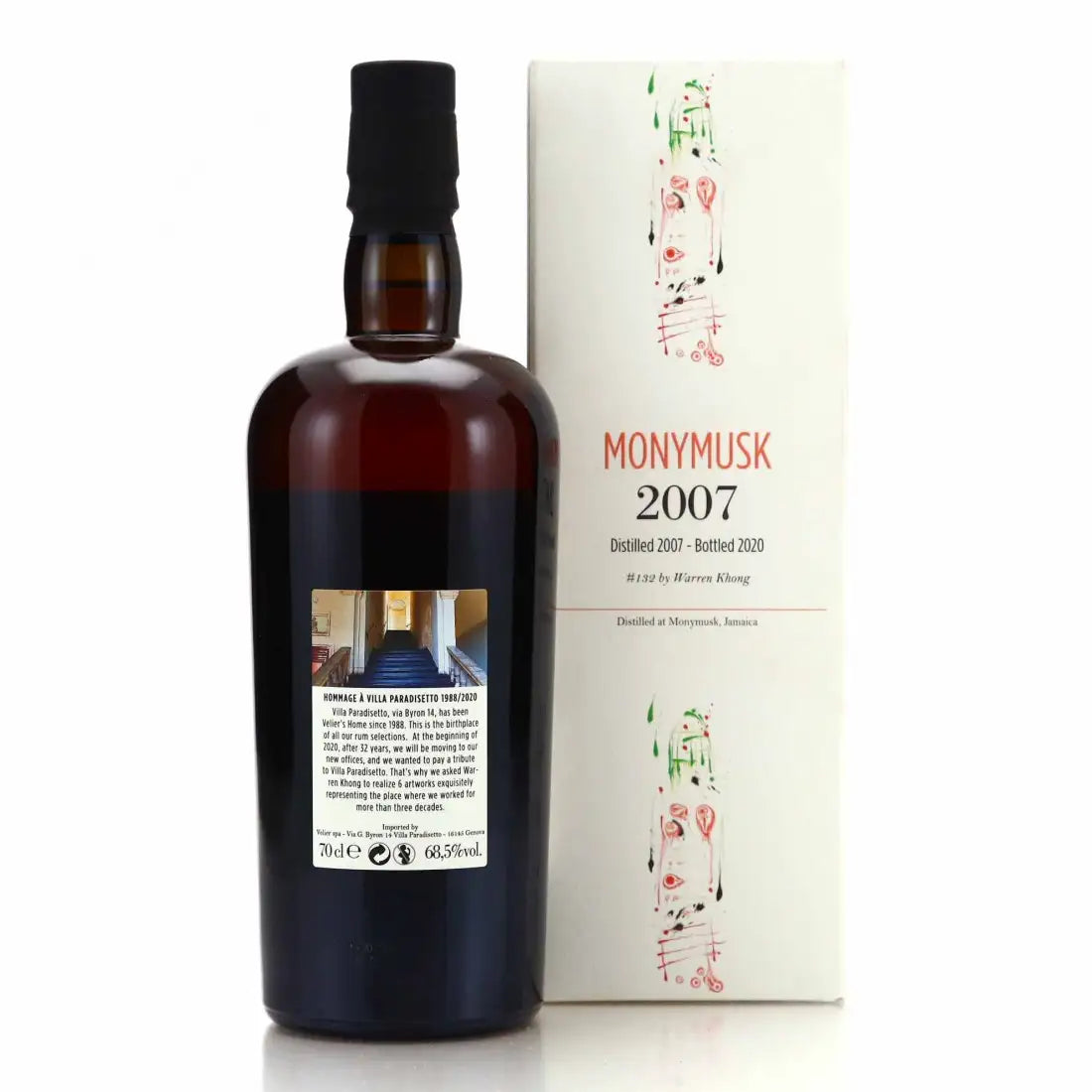 Sample Velier Clarendon 2007 Warren Khong Villa Paradisetto MMW 13yr 68,5% 3cl