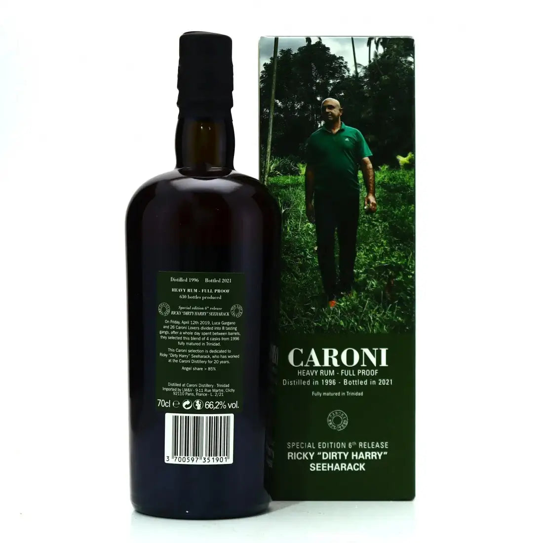 Caroni 1996/2021 25yo 66,2% Employees 6th Release Ricky “Dirty Harry” Seeharack