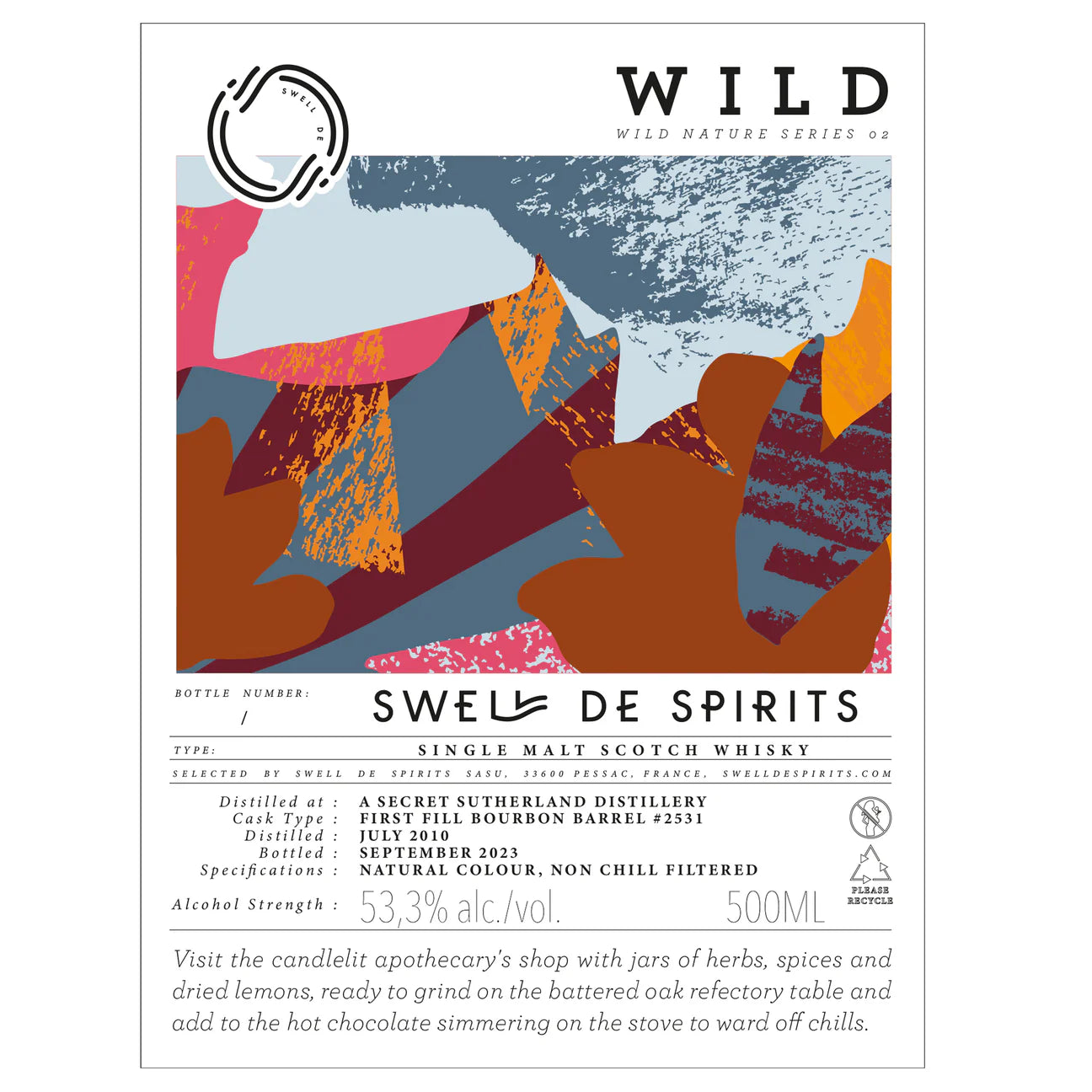 Swell de Spirits #2 Wild Series Single Malt Scotch Whisky Secret Sutherland 2010 13yr 53,3%