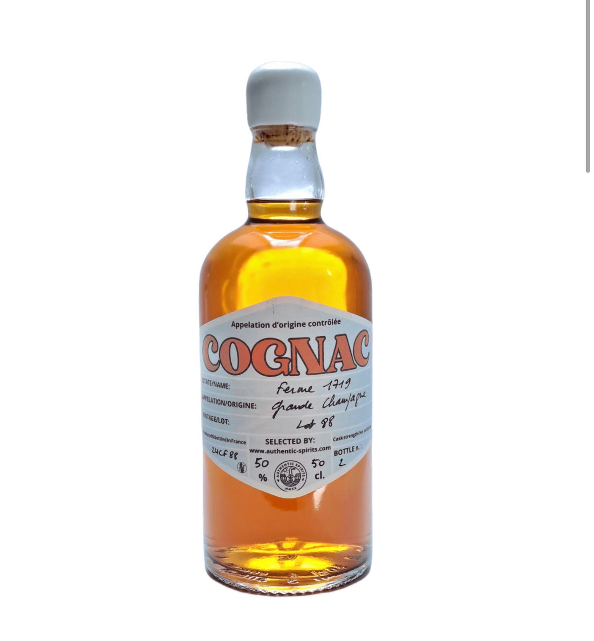 Sample Cognac Grande Champagne FERME 1719 Lot 88 38yr 50% 3cl