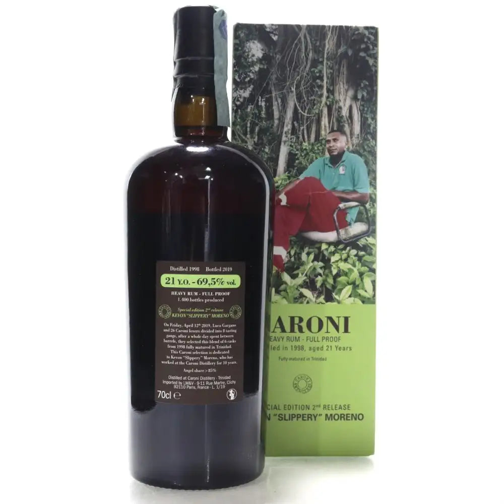 Caroni 1998/2019 21yo 69,5% Employees 2nd Release Kevon “Slippery” Moreno