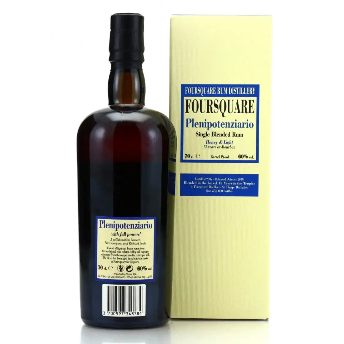 Velier Foursquare 2007 Plenipotenziario 12yr 60%