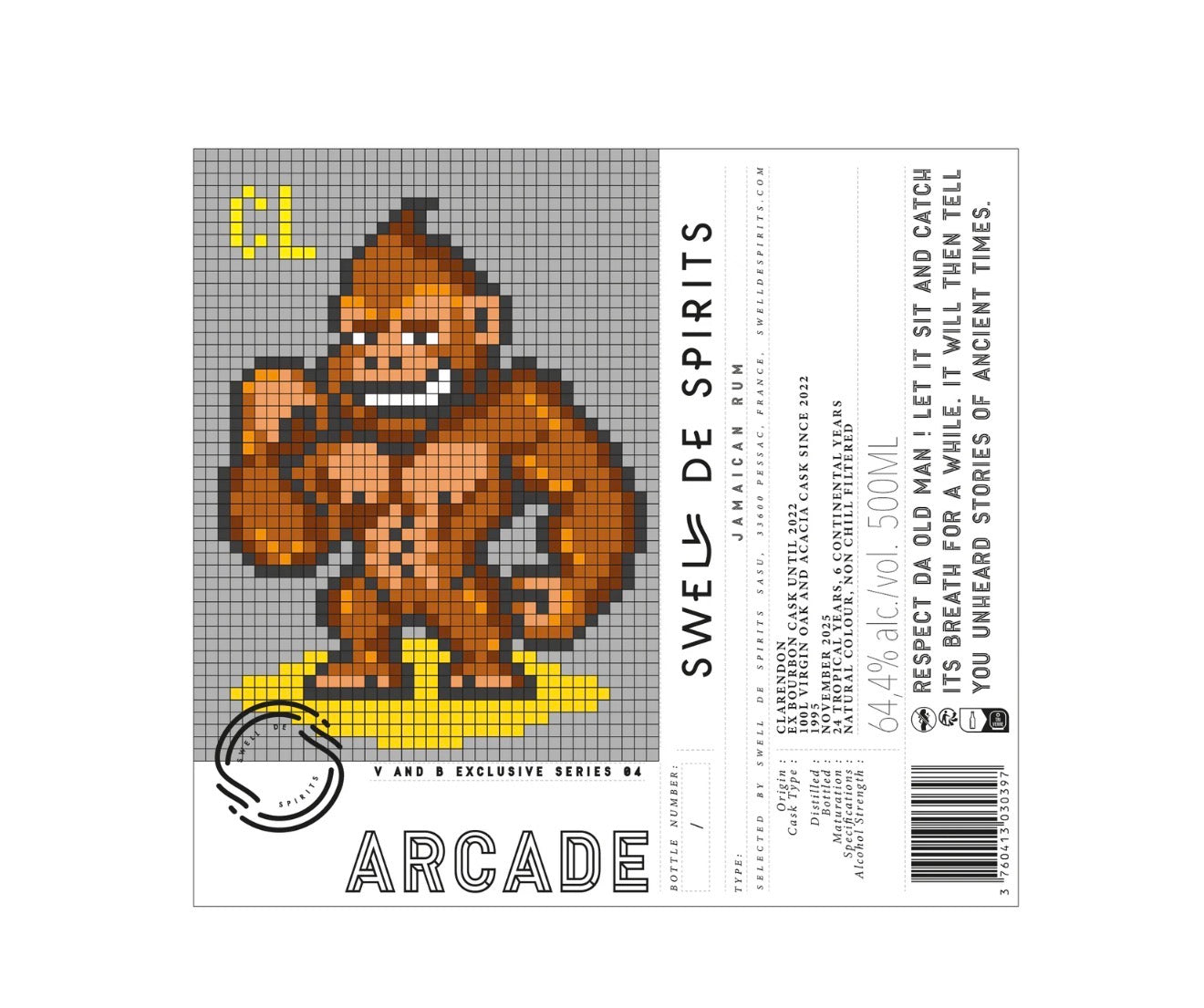 Sample Swell de spirits Clarendon 1995 Arcade Series #4 (V&B France) 30yr 64,4% 3cl