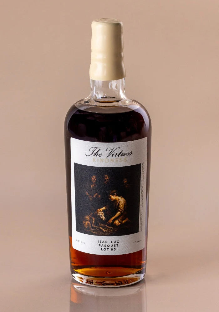 Sample The Virtues Kindness Cognac Jean-Luc Pasquet 1985 LOT 85, Robert Bauer and Distilia 40yr 50,36% 3cl