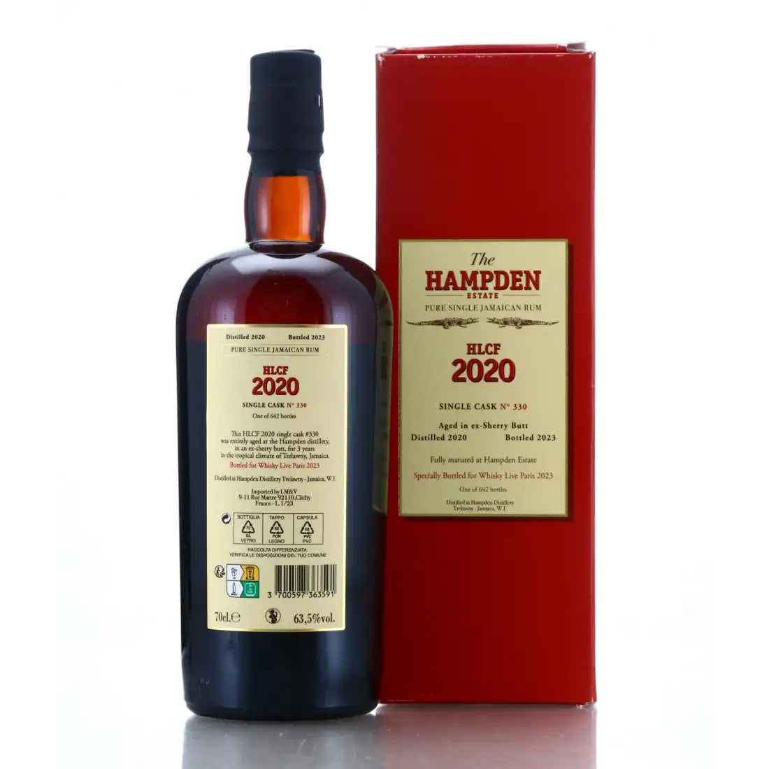 Sample Velier Hampden 2020 Specially Bottled for Whisky Live Paris 2023 HLCF 3yr 63,8% 3cl