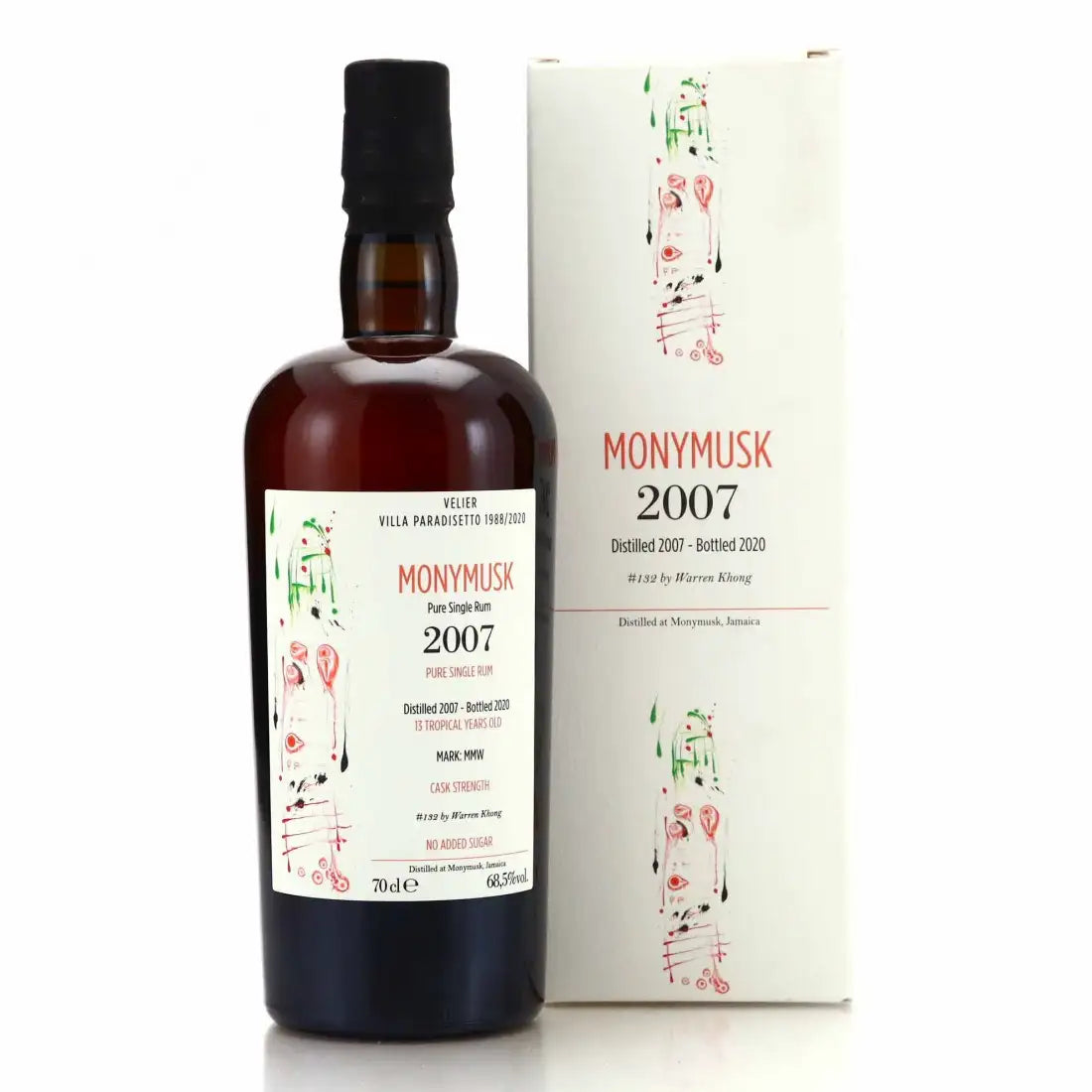 Sample Velier Clarendon 2007 Warren Khong Villa Paradisetto MMW 13yr 68,5% 3cl